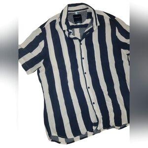 Denim & Flower Bold Striped Button-Down Shirt